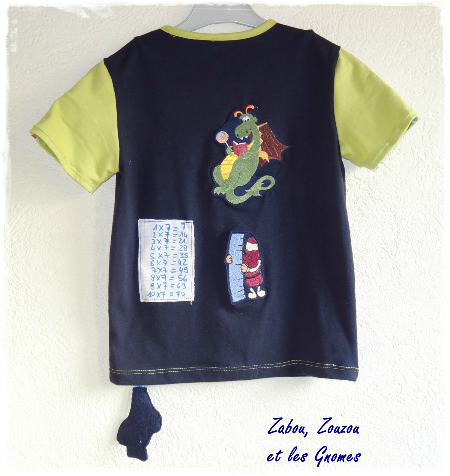 tee-shirt gar�on zabou zouzou gnomes �t�