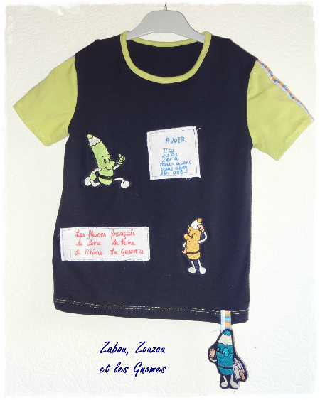 tee-shirt gar�on zabou zouzou gnomes
