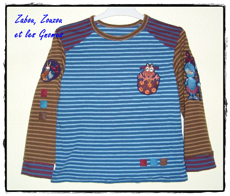 tee-shirt gar�on zabou zouzou gnomes